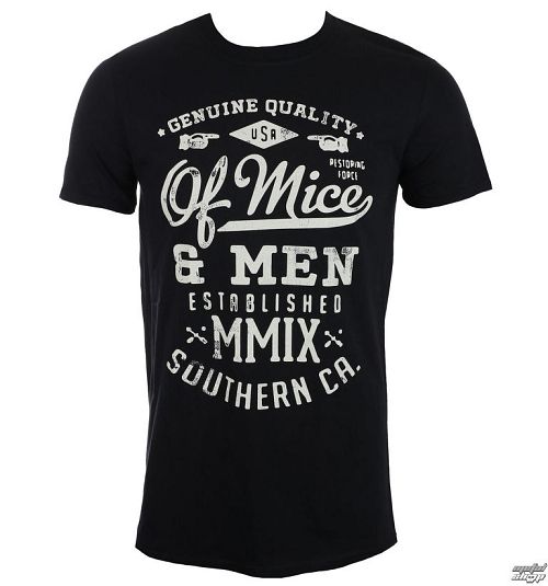 tričko pánske Of Mice & Men - GENUINE - BLACK - PLASTIC HEAD - PH10321