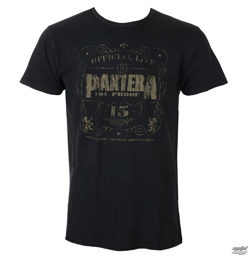 tričko pánske Pantera - 101% Proof Vintage - Black - ROCK OFF - PANTVINTS01MB