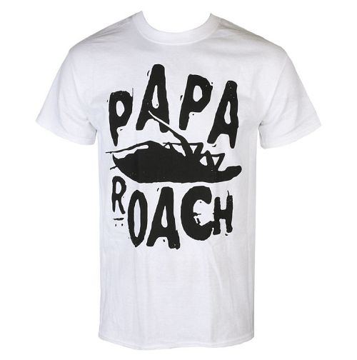 tričko pánske Papa Roach - Classic Logo - White - KINGS ROAD - 20097551