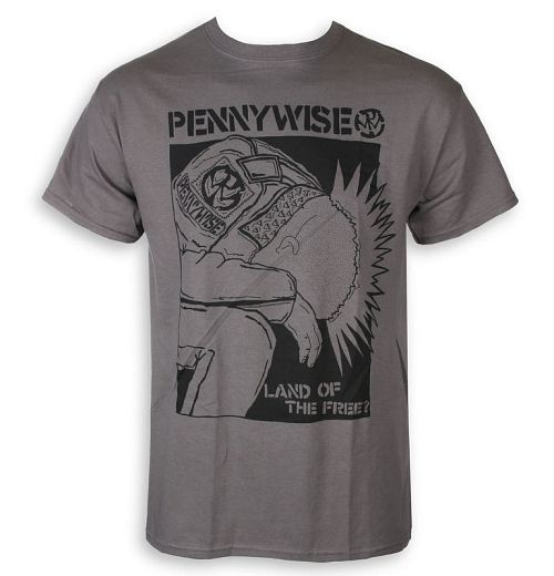 tričko pánske Pennywise - Land Of The Free - Charcoal - KINGS ROAD - 20117949
