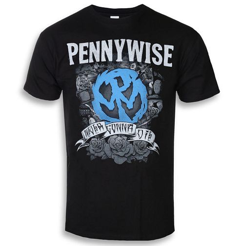 tričko pánske Pennywise - Never Gonna Die - Black - KINGS ROAD - 20118668