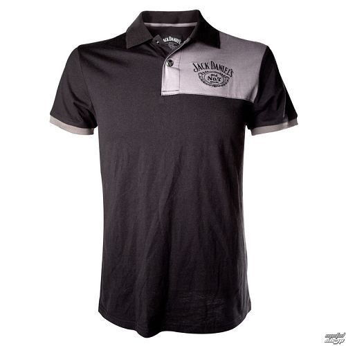 tričko pánske (polo) Jack Daniels - Patch With Logo - Grey - PO255618JDS