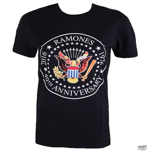 tričko pánske Ramones - 40th Anniversarry Seal - ROCK OFF - RATS18MB