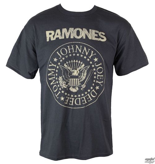 tričko pánske Ramones - Distress Crest - Char - BRAVADO - 95221457