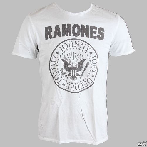 tričko pánske Ramones - Logo - AMPLIFIED - White - AV306RAM