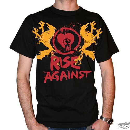 tričko pánske Rise Against - Fist Crest - Black - KINGS ROAD