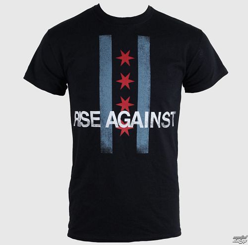 tričko pánske Rise Against - Flag - Black - KINGS ROAD - 43674