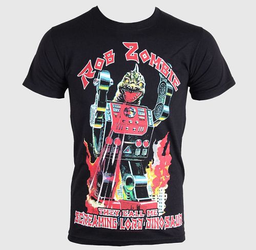 tričko pánske Rob Zombie - Lord Dinosaur - Black - ROCK OFF - RZTEE03