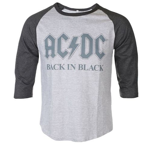 tričko pánske s 3/4 rukávom AC/DC - BACK IN BLACK - PLASTIC HEAD - PH9281LSB