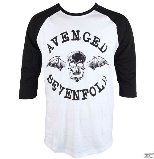 tričko pánske s 3/4 rukávom Avenged Sevenfold - Classic Deathbat - ROCK OFF - ASBS01WB
