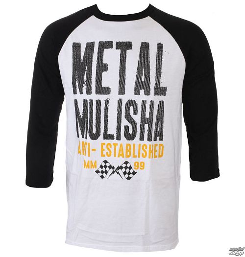 tričko pánske s 3/4 rukávom METAL MULISHA - FIRST RAGLAN - WHT_FA7519001.01