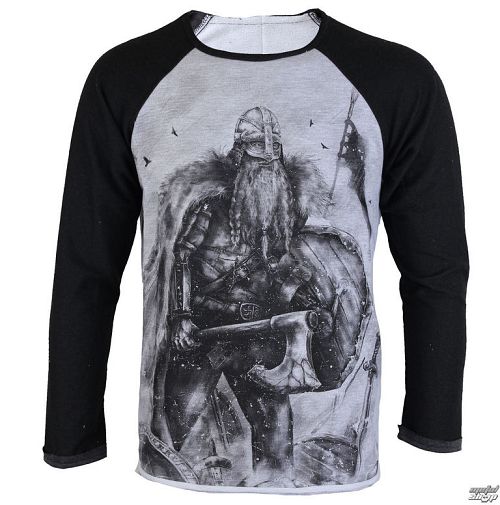 tričko pánske s dlhým rukávom ALISTAR - Viking After the battle - Grey - ALI330
