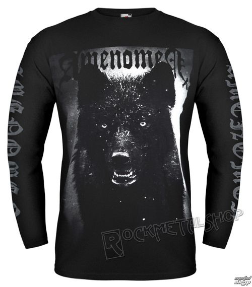tričko pánske s dlhým rukávom AMENOMEN - BLACK WOLF - OMEN024LO