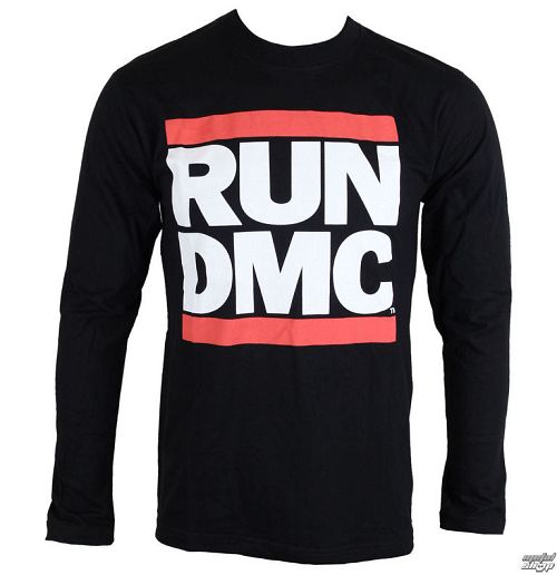 tričko pánske s dlhým rukávom Beh-D. M. C. - Logo - ROCK OFF - RDMCLS01MB