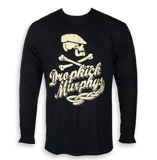 tričko pánske s dlhým rukávom Dropkick Murphys - Scally Skull Ship - Black - 20089711