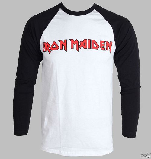 tričko pánske s dlhým rukávom Iron Maiden - Logo - ROCK OFF - IMRL03MW