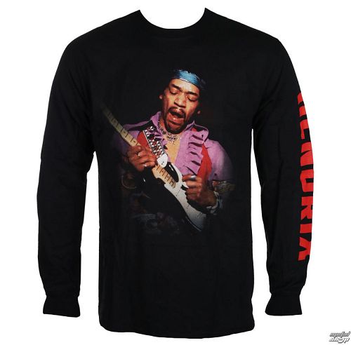tričko pánske s dlhým rukávom Jimi Hendrix - AUTHENTIC WAIKIKI BLK - BRAVADO - 19753001