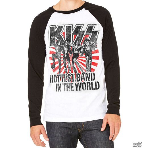 tričko pánske s dlhým rukávom KISS - Hottest Band In The World - HYBRIS - ER-19-&&string2&&007-H71-1
