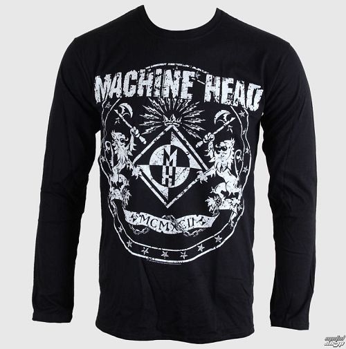 tričko pánske s dlhým rukávom Machine Head - Classic Crest - BRAVADO EU - MAHLST01MB