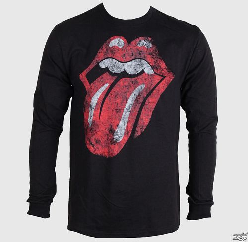 tričko pánske s dlhým rukávom Rolling Stones - Distress Tonuge - BRAVADO - 31271135