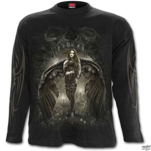 tričko pánske s dlhým rukávom SPIRAL - DARK ANGEL - Black - L033M301