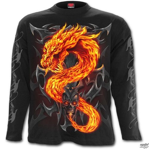 tričko pánske s dlhým rukávom SPIRAL - Fire Dragon - T112M301