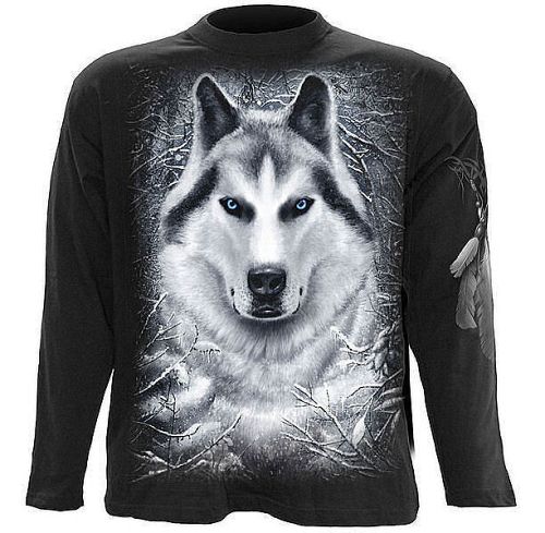 tričko pánske s dlhým rukávom SPIRAL - White Wolf - TR324700