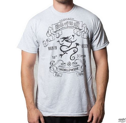 tričko pánske Sick Of It All - Authentic - BUCKANEER - Heather Grey - 1838