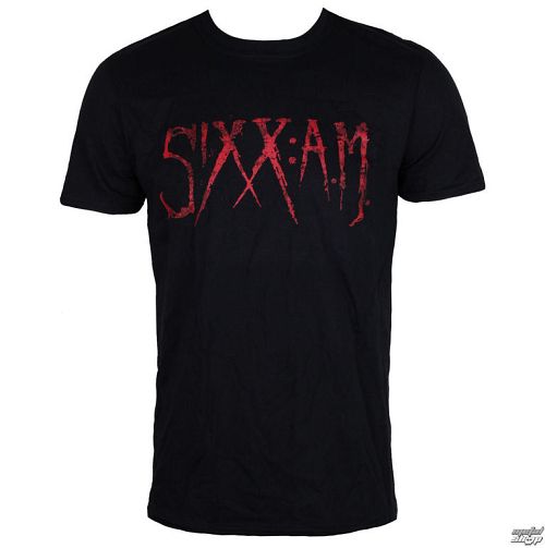 tričko pánske Sixx A.M Logo - Black - ROCK OFF - SIXXTEE01MB