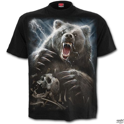 tričko pánske SPIRAL - BEAR CLAWS - Black - T134M101