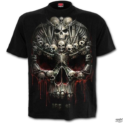 tričko pánske SPIRAL - Death Bones - Black - T126M101