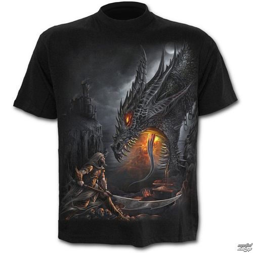 tričko pánske SPIRAL - Dragon Slayer - Black - M017M101