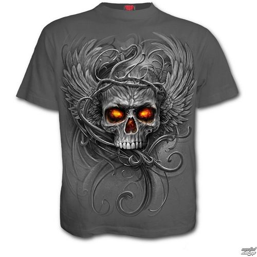 tričko pánske SPIRAL - ROOTS OF HELL - Charcoal - E023M115