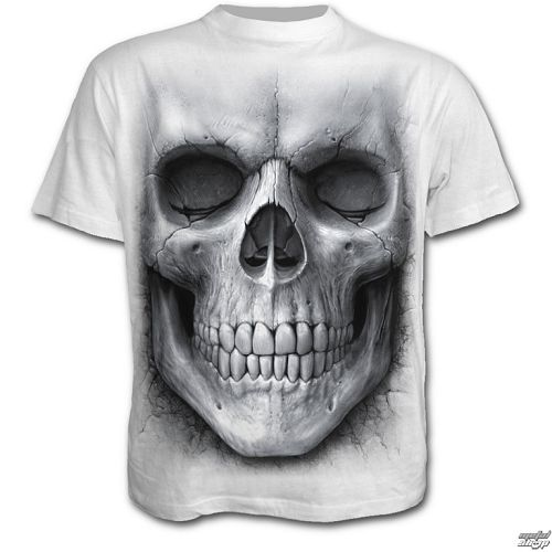 tričko pánske SPIRAL - Solemin Skull - White - S012M113