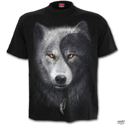 tričko pánske SPIRAL - Wolf Chi - Black - T118M101