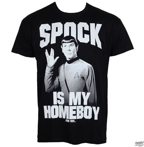 tričko pánske Star Trek - Spock Is My Homeboy - Black - HYBRIS - CBS-1-ST014-H39-13-BK