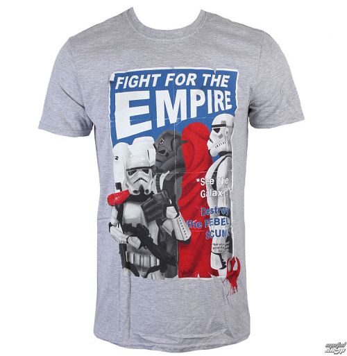tričko pánske Star Wars - Fight For The Empire - Charcoal - INDIEGO - Indie0254