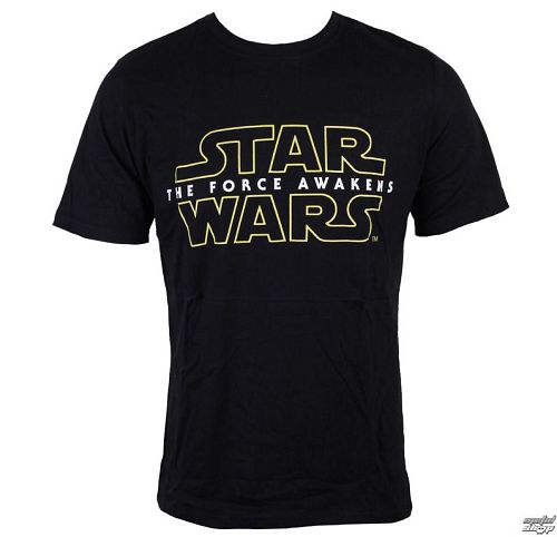 tričko pánske Star Wars - Star Wars VII - The Force Awakens Logo - Black - INDIEGO - Indie0322