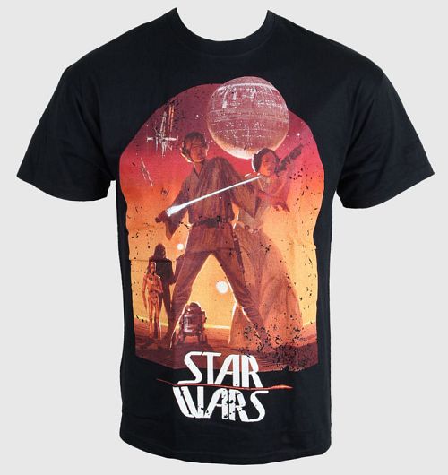 tričko pánske Star Wars - Sunset Poster - Black - PLASTIC HEAD - PH8123