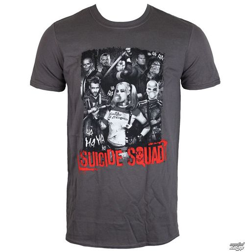 tričko pánske Suicide Squad - HA HA HA - Charcoal - LIVE NATION - PE13065TSCP