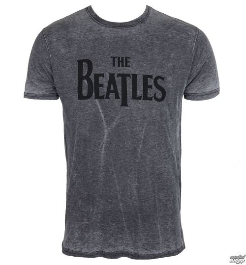 tričko pánske The Beatles - Drop Burnout - Grey - ROCK OFF - BEATTEE263