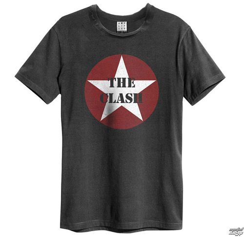 tričko pánske The Clash - Star Logo - Charcoal - AMPLIFIED - ZAV210TCR