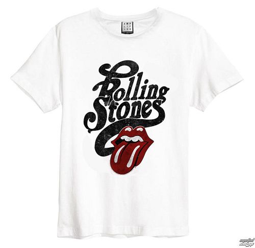 tričko pánske The Rolling Stones - Licked - White - AMPLIFIED - AV210LRS