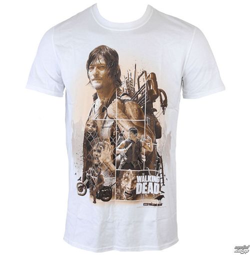 tričko pánske The Walking Dead - Daryl Montage - White - INDIEGO - Indie0245