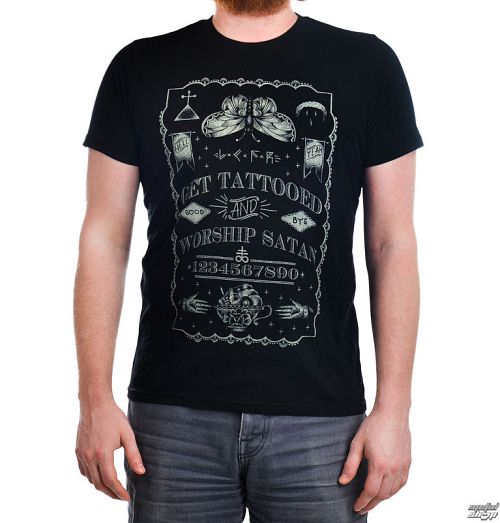tričko pánske TOO FAST - Get Tattooed & Worship Sa - Black