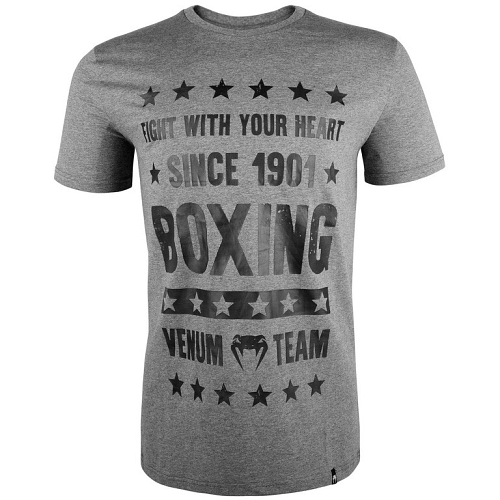 tričko pánske VENUM - Boxing Origins - Heather Grey - VENUM-03405-033