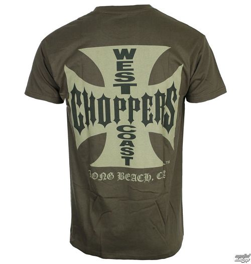 tričko pánske West Coast Choppers - OG CROSS - Solid khaki - WCCTS132667KH