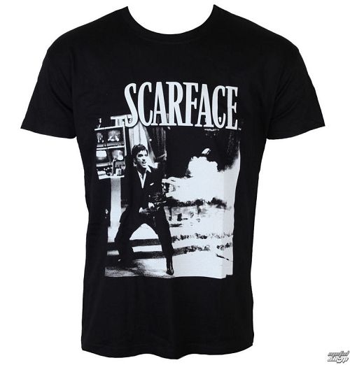 tričko pánske zjazvená tvár - Scarface - Wanna Play Rough - Black - UV-1-SF004-H39-10