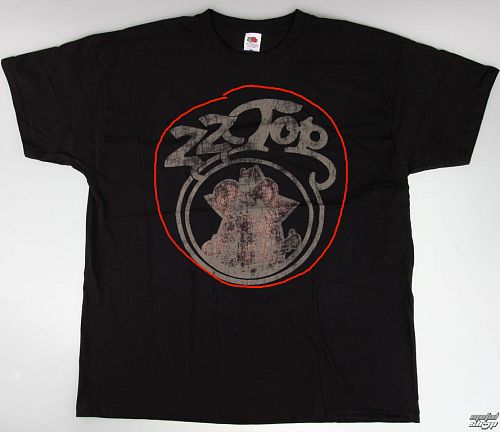 tričko pánske ZZ Top - Outlaw - Vintage Blk - BRAVADO EU - POŠKODENÉ - NI082