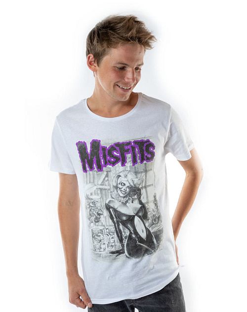 tričko (unisex) AMPLIFIED - Misfits - WHT - AV411MCO